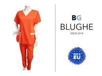 Berufsbekleidung Krankenschwester orange wei&szlig; von BLUGHE